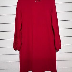Spense Vibrant Red Long Sleeve Dress
